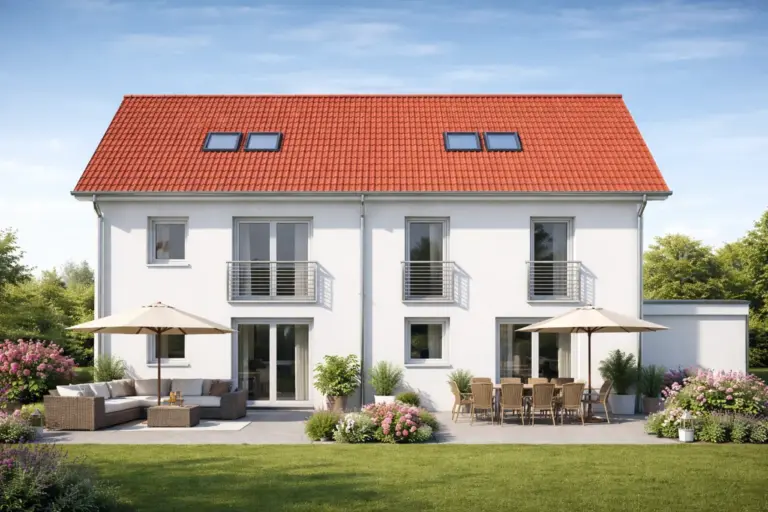 Doppelhaushaelfte Weilheim Suedansicht